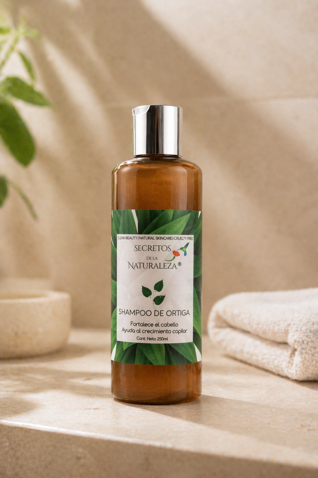 Shampoo con Ortiga 2 en 1 para cabello teñido
