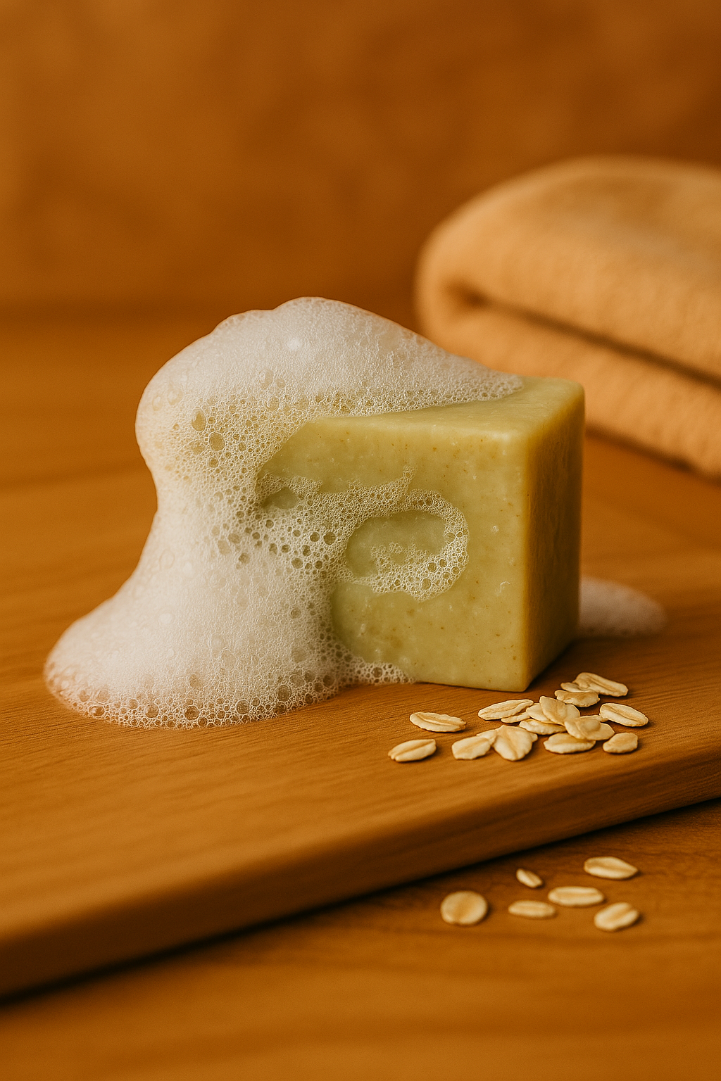 Jabon facial con arcilla verde y sal