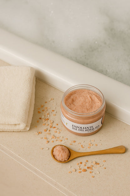 Exfoliante Sal de Himalaya y aceite de Macadamia